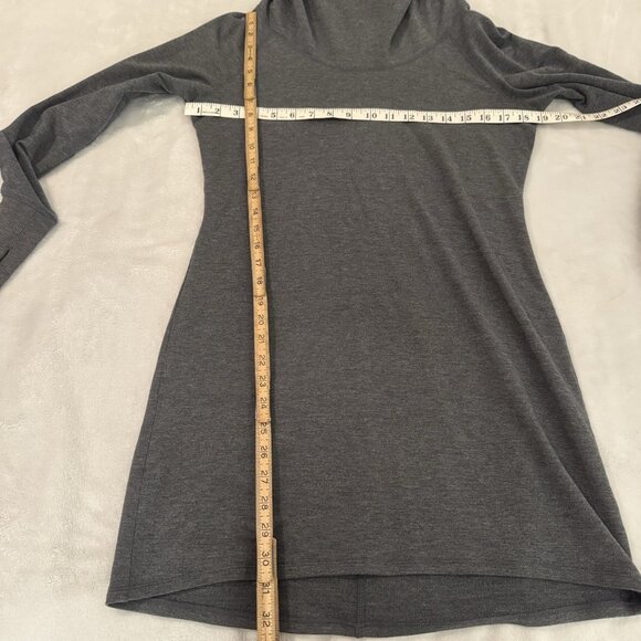 Athleta Charcoal Thumbhes Long Sleeve Soft Cozy Carma Hoodie Dress Size Small - Picture 7 of 9